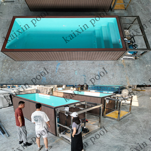 Contenedor familiar Piscina 20 pies 40 pies 10mm Pared de vidrio grueso Equipo de piscina de acrílico para la venta - Product Image 6