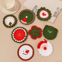 Sous-verres en laine à thème de Noël, résistants à la chaleur, de qualité supérieure, esthétiques et très vendus à l'international