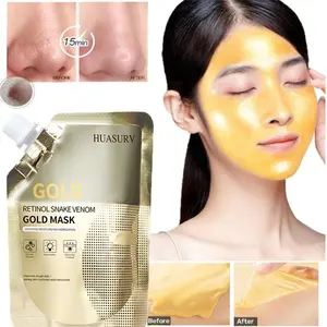 Face 24K Gold Mask Hydrating Face Mask Skin Whitening Anti Aging Retinol Snake Venom Peptide 24K Gold Mask Face