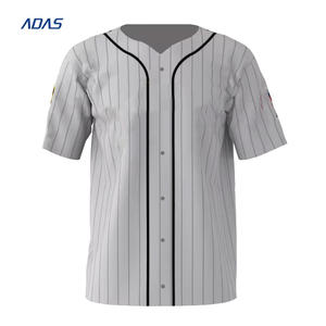 販売のための野球ジャージーシャツホワイトメンズプレーン野球 & ソフトボールウェアカスタム昇華野球ジャージメンズカスタマイズ - Product Image 5