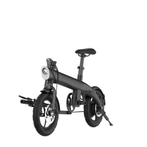 Vélo de ville pliable électrique à batterie lithium-ion rechargeable, cadre en alliage d'aluminium, vitesse unique, roues de 14 pouces, moyeu arrière - Product Image 4