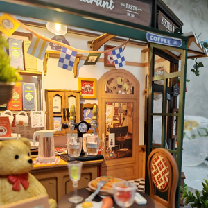 Kit <span class=keywords><strong>de</strong></span> construction <span class=keywords><strong>de</strong></span> maison miniature en bois Little Bear Caf, modèle éducatif DIY, décoration <span class=keywords><strong>de</strong></span> <span class=keywords><strong>Noël</strong></span>, fabrication artisanale, anti-stress - Product Image 3