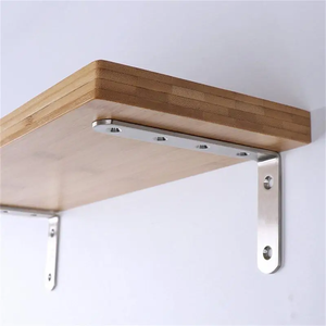 Connecteur d'angle en acier inoxydable épaissi, support fixe en L à 90 degrés pour meubles - Product Image 1