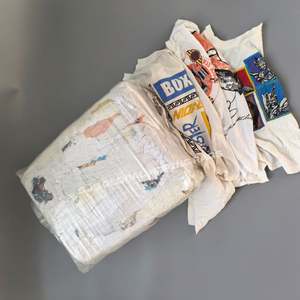 Trapos de limpieza blancos de algodón de alta calidad IMPA 232906, ideales para grasa, aceite y suciedad, trapos de limpieza de punto blanco. - Product Image 1