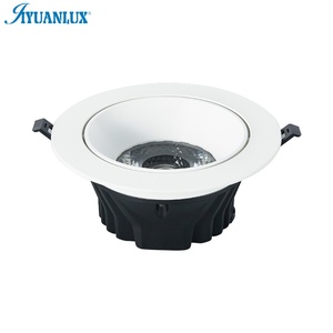 Downlight empotrable LED moderno con control remoto J-Box IC Air Tight Regulable Aluminio Cuadrado Fijo/Gimbal Ubicación húmeda LED regresado - Product Image 1
