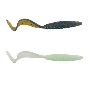 Señuelo suave de cola de sirena de 12.5cm y 6g, señuelo biónico de cola rizada tipo larva para pesca de lubina, cebo de fondo. - Product Image 1