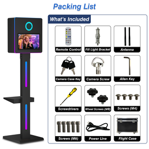 Coque de photomaton numérique avec écran LCD en métal blanc, Glam <span class=keywords><strong>Bot</strong></span> Dlsr Led, photomaton en plein air, coque de photomaton Dslr avec filtre Glam - Product Image 5