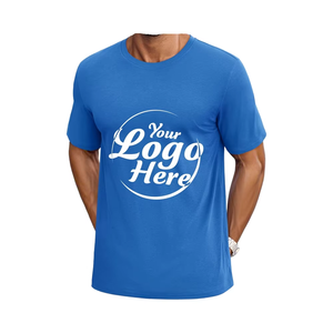 เสื้อยืดผ้าฝ้ายแห้งเร็วของผู้ชายสำหรับฤดูร้อน2024เสื้อยืดคอกลมระบายความร้อนน้ำหนักเบาสำหรับยิม & ลำลอง - Product Image 1