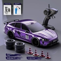 Voiture télécommandée RC Drift 1:20 SU7 Violette, 4 roues motrices, haute vitesse, 2.4G sans fil, avec éclairage, en ABS, rechargeable