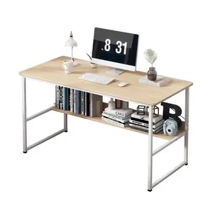 Simple and economical small computer desk modern bedroom student learning study table of single and double layer