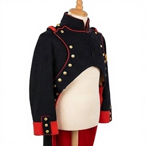 Men's Napoleonic Uniform Coat Double Breasted Waterproof Woolen Historical Custom Logo Winter Reenactment Outerwear - Product Image 3