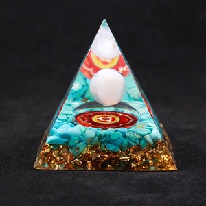 Offre Spéciale fait à la main résine Orgone pyramide nouveau Design cristal oeil de tigre <span class=keywords><strong>Orgonite</strong></span> Style Feng Shui pierre de guérison pyramide - Product Image 4