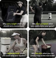 Máquina Lanzapelotas de Tenis Portátil Tenniix, Robot de Tenis con IA, Máquina de Entrenamiento Profesional para Práctica de Saque