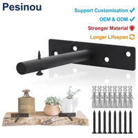 Support mural flottant en métal sur mesure pour étagères en bois, fixation dissimulée, OEM ODM, approvisionnement direct usine