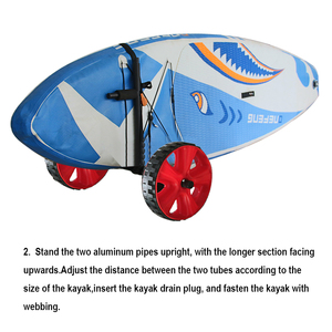 Heavy Duty Buggy pneumatico per supportare fino a 200 libbre carrello per Kayak carrello da Surf multifunzione 3-in-1 carrello - Product Image 5