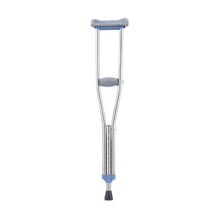 ไม้เท้าคู่สแตนเลสจากโรงงานโดยตรง แบบมีสปริงรองรับใต้รักแร้ ป้องกันการลื่น อุปกรณ์ฟื้นฟูสมรรถภาพ - Product Image 1