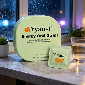 Bandes orales énergétiques 30 unités Orange Agrumes Dissolution rapide Équilibre Relaxation avant le sommeil Nuit Revitalisation quotidienne Marque privée OEM - Product Image 5