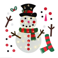 Écharpe interchangeable écologique, 5 pièces, en feutre, bonhomme de neige de noël et décoration d'arbre de noël, pour maison, cadeau de noël pour enfants