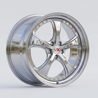 Jantes forgées sur mesure en 2 pièces, chrome, à profil profond, 5 branches, 18, 19, 20 pouces, 5x112, 5x120 pour BMW Série 3, Audi, Mercedes Benz