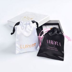 Wholesale Modern Satin Cosmetic <b>Bags</b> Dustproof Drawstring <b>Bags</b> Custom Underwear Packaging Small Cloth <b>Bags</b> Letter Storage - Product Image 3