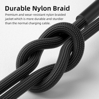 Cable de carga tipo C PD 60W 3A Cable de transferencia de datos de carga rápida para computadora y teléfonos Cable trenzado de nailon USB C a C