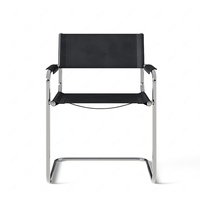 Fauteuil de bureau Ferly, structure en métal chromé, chaise Brno pour salle de réunion et salle d'accueil