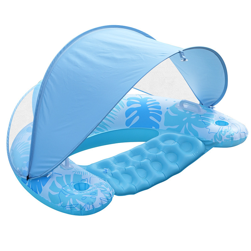 U-shaped recliner, double awning, blue, 4750-8000 kg