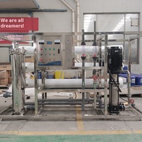 Système de purification d'eau par osmose inverse (RO) industriel et commercial 4000L/H, directement de l'usine, avec pompe et moteur PLC