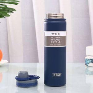 Bouteille isotherme TYESO 25oz 750ml en acier inoxydable, gobelet de voyage à double paroi, thermos au design minimaliste avec couvercle - Product Image 4