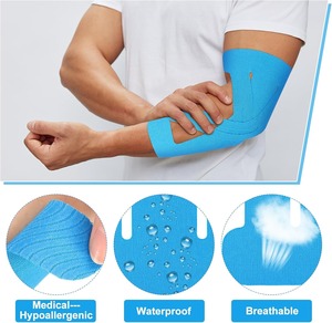 Selotip atletik bebas lateks hipoalergenik, selotip kinesiologi untuk dukungan siku & stabilitas - Product Image 3