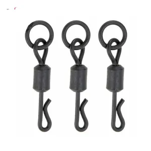 Fishing Swivel Snap Connectors Q-Shaped Quick Change Swivels Hook Clip Connector Terminal