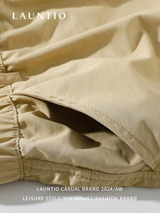 Pantalones cortos holgados para hombre, prendas de vestir de verano 2024, Estilo funcional, ropa de trabajo multibolsillo de Color sólido - Product Image 3