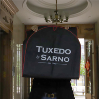 Sacs de vêtements pliables en non-tissé, personnalisables avec logo OEM, réutilisables, anti-poussière, pour costumes de voyage, vente en gros