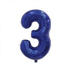 40 \ "No.3 Ballon Film Aluminium Bleu 240pcs/CS pour Décorations de Fête - Product Image 1