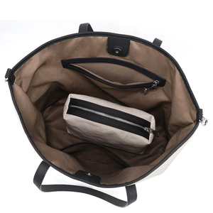 Women <b>Canvas</b> Tote <b>Bag</b> With Pouch <b>Large</b> Capacity Shoulder Handbag Custom Logo Shopping <b>Bag</b> For Daily Use - Product Image 6