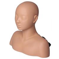 Tête de Mannequin de pratique en Silicone souple, Acupuncture, Massage, accessoire d'éveil avec épaule, pour la gestion de la peau, beauté