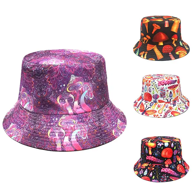 Spring New Magic Mushroom Printed Pattern Fisherman Hat Outdoor Casual Shade Hat For Men and Women Every Basin Hat