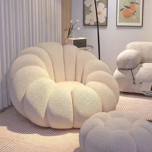 Muebles Modernos Europeos para Sala de Estar, Sofá Esquinero Reclinable de Tela con Compresión al Vacío, para Villas - Product Image 1