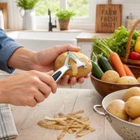 Keuken Gadgets Multifunctionele Zinklegering Fruit & Groente Schilmesje Snijder Cutter Gemakkelijk te reinigen