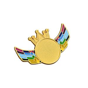 Insignia Metálica Personalizada con Diseño Propio, Pin de Solapa en Blanco para Pintar con Pegamento o Esmalte, para Actividades Escolares o Emblemas - Product Image 2