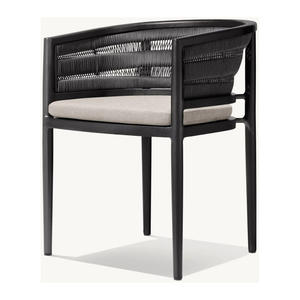 Nouvelle arrivée <span class=keywords><strong>bali</strong></span> resort restaurant meubles PE rotin cadre en aluminium chaise de salle à manger en plein air - Product Image 2