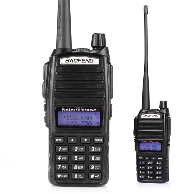 For UV-82 Dual Band 8W VHF/UHF Walkie Talkie with 128 Channels 2000-2500mAh Battery 0-10KM Range