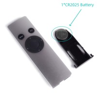 Télécommande intelligente en alliage d'aluminium argenté, 7 boutons, IR 2.4G, avec code roulant et code d'apprentissage, portée 10m pour TV