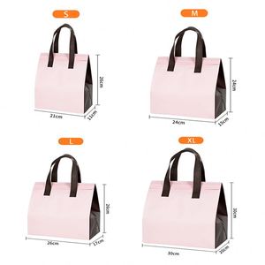 Factory Wholesale Custom Packing Bag with logo Waterproof Insulated Food Delivery Bag Non-woven Takeaway Bags - Product Image 3