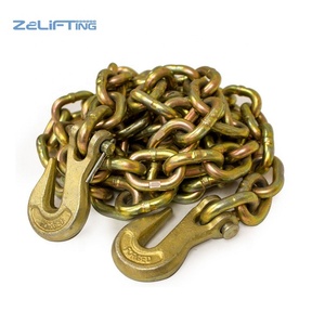 Z2LIFTINGグレード70トラックチェーン/鉄チェーンClevisフック付きゴールデン亜鉛メッキ - Product Image 2