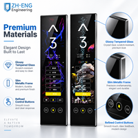 Panneau d'affichage tactile intelligent et moderne pour ascenseur, écran LCD HD, commande COP, interface utilisateur personnalisable pour ascenseur de passagers, utilisation hôtelière, pièces d'ascenseur