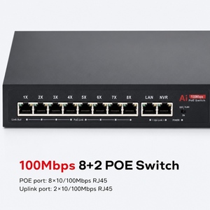 สวิตช์ Poe 8 พอร์ต 100 ไม่มีระบบจัดการ พร้อ<span class=keywords><strong>ม</strong></span>พอร์ต PoE+ 8 พอร์ต, อัปลิงค์ 2 พอร์ต, 100Mbps, 120W รองรับ AI Detection, แบบไร้พัดล<span class=keywords><strong>ม</strong></span> วัสดุโลหะ เสียบปลั๊กใช้งานได้ทันที - Product Image 3