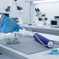 OEM Reinraum-Bestseller 4-Zoll-Bodenwalze, Industrielle Kleberolle, PE-Bürste, Waschbare Fusselreinigungsrolle