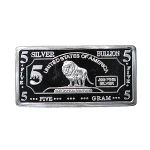 Hatıra sikke gümüş 5 Gram 999 ince gümüş aslan Bar gümüş külçe
