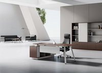 Ensemble chaise de bureau en bois moderne, écologique et durable pour PDG, dirigeant, manager, bureau à domicile